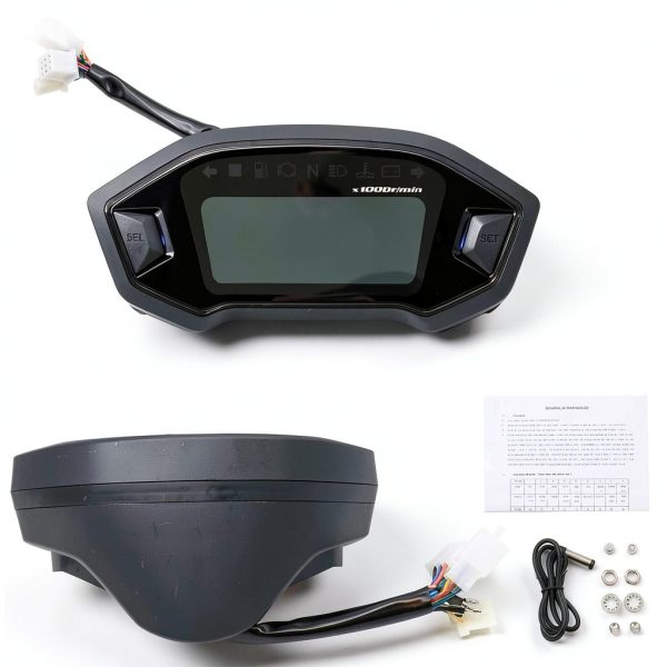 Motorcycle Digital Speedometer by KAOLALI ABS Plastic-3