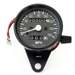 Universal Black Mini Speedometer for Cafe Bikes by 4into1-0