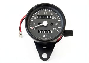 Universal Black Mini Speedometer for Cafe Bikes by 4into1-0