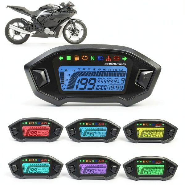Motorcycle Digital Speedometer by KAOLALI ABS Plastic-0