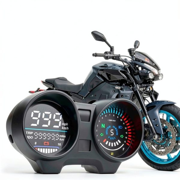 Motorcycle Speedometer MH ABS Lens KM/H MPH-2