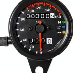 DKMOTORK Stainless Motorcycle Speedometer Gauge-0