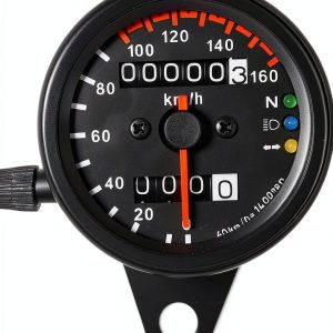 DKMOTORK Stainless Motorcycle Speedometer Gauge-0