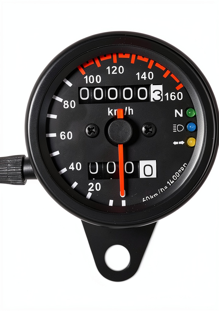DKMOTORK Stainless Motorcycle Speedometer Gauge