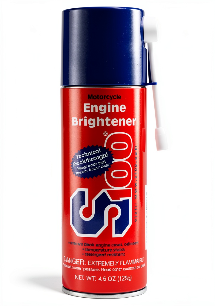 Applying S100 Engine Degreaser to a black engine case