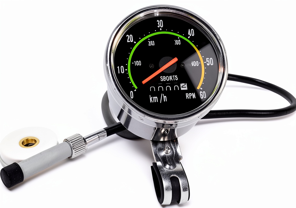 Analog speedometer installed on a vintage motorcycle