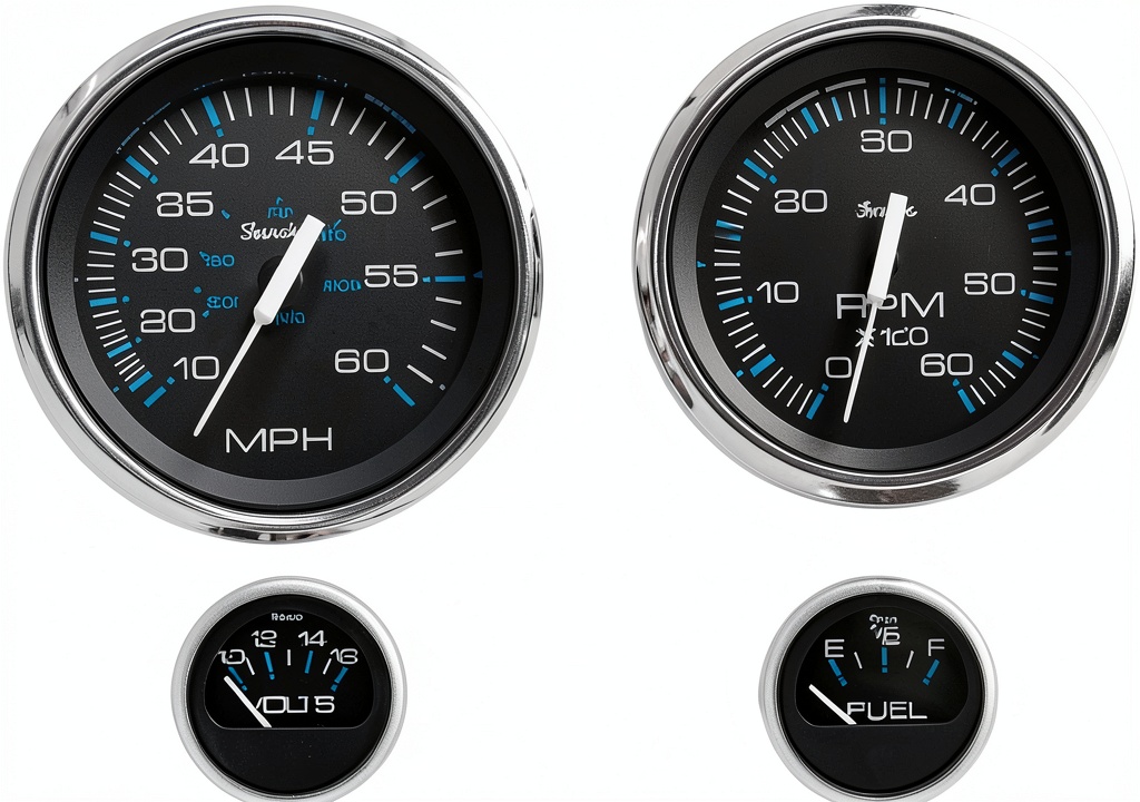Faria Metal Speedometer with brushed exterior