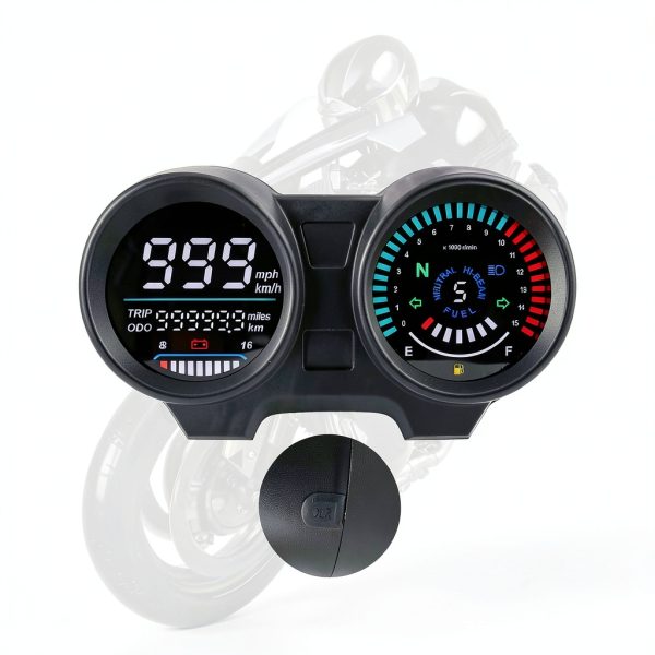 Motorcycle Speedometer MH ABS Lens KM/H MPH-1