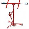 Drywall Lift 22FT Heavy Duty, 150lb Capacity Sheetrock Hoist with Telescopic Arm & Locking Wheels, Steel Panel Lifter for Ceiling Installation, One-Person Drywall Tool for Construction, Remodeling-1