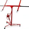Drywall Lift 22FT Heavy Duty, 150lb Capacity Sheetrock Hoist with Telescopic Arm & Locking Wheels, Steel Panel Lifter for Ceiling Installation, One-Person Drywall Tool for Construction, Remodeling-0