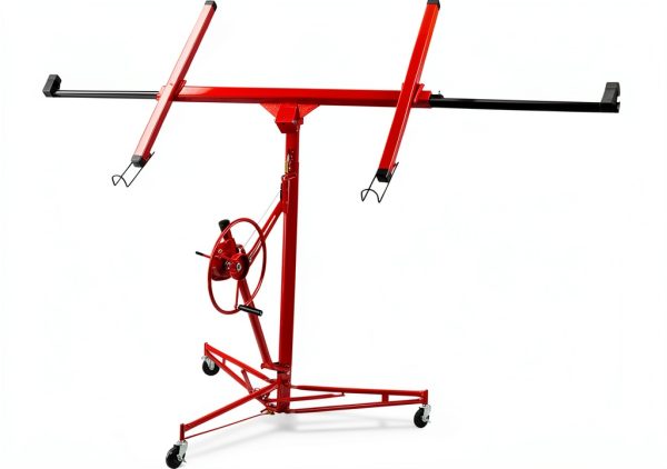 Drywall Lift 22FT Heavy Duty, 150lb Capacity Sheetrock Hoist with Telescopic Arm & Locking Wheels, Steel Panel Lifter for Ceiling Installation, One-Person Drywall Tool for Construction, Remodeling-0