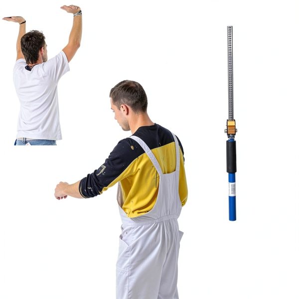 SAND MINE Third Hand Tool, Adjustable Support Pole, 3rd Hand Support System, Steel Support Rod for Cabinet Jacks Cargo Bars Drywall Support, Extends from 25 Inch to 45 Inch, 2 Pack-4