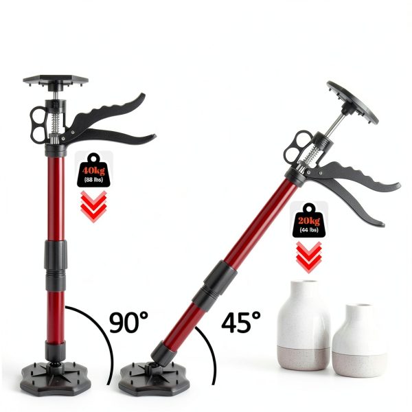 Cabinet Jacks for Installing cabinets, 13.8-23.6 inches Adjustable Support Pole with 360° Rotation, Third Hand Tool Support System with 88 lbs Capacity for Drywall Jack (2 Pack)-2