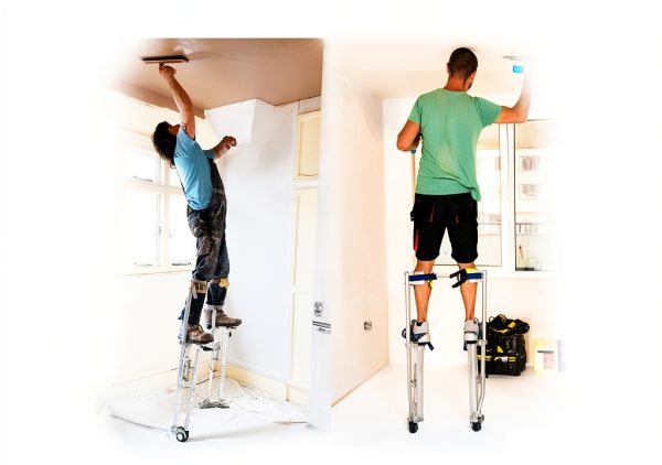 2 PCS Drywall Stilt Replacement Part,Aluminium Alloy Stilt Accessories Curved plate for fixing legs Drywall Stilts Replacement Parts for Plastering,Home Improvement,Painting and Wiring-5