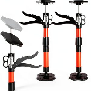 Cabinet Jacks for Installing cabinets, 13.8-23.6 inches Adjustable Support Pole with 360° Rotation, Third Hand Tool Support System with 88 lbs Capacity for Drywall Jack (2 Pack)-0