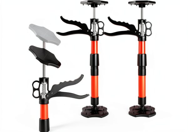 Cabinet Jacks for Installing cabinets, 13.8-23.6 inches Adjustable Support Pole with 360° Rotation, Third Hand Tool Support System with 88 lbs Capacity for Drywall Jack (2 Pack)-0
