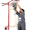 Drywall Lift 22FT Heavy Duty, 150lb Capacity Sheetrock Hoist with Telescopic Arm & Locking Wheels, Steel Panel Lifter for Ceiling Installation, One-Person Drywall Tool for Construction, Remodeling-3