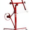 VEVOR 11ft Drywall Lift, Heavy-Duty 150 lbs Sheetrock Hoist with Adjustable Telescoping Arm, Lockable Wheels, Drywall Lifter Panel Jack Hoist Tools Ideal for Ceiling & Wall Installation (Red)-0