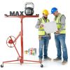 VEVOR 11ft Drywall Lift, Heavy-Duty 150 lbs Sheetrock Hoist with Adjustable Telescoping Arm, Lockable Wheels, Drywall Lifter Panel Jack Hoist Tools Ideal for Ceiling & Wall Installation (Red)-7