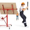 Drywall Lift Elevon 11FT Panel Hoist Jack 150LB Capacity Red-6