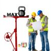 VEVOR 11ft Drywall Lift, Heavy-Duty 150 lbs Sheetrock Hoist with Adjustable Telescoping Arm, Lockable Wheels, Drywall Lifter Panel Jack Hoist Tools Ideal for Ceiling & Wall Installation (Red)-1