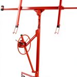 Drywall Lift Elevon 11FT Panel Hoist Jack 150LB Capacity Red-0