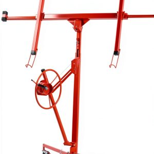 Drywall Lift Elevon 11FT Panel Hoist Jack 150LB Capacity Red-0