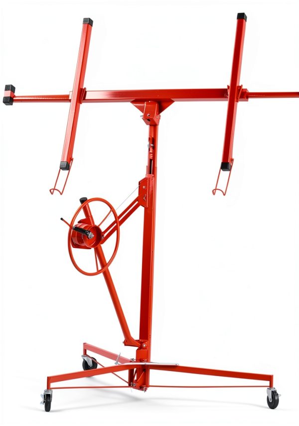 Drywall Lift Elevon 11FT Panel Hoist Jack 150LB Capacity Red-0